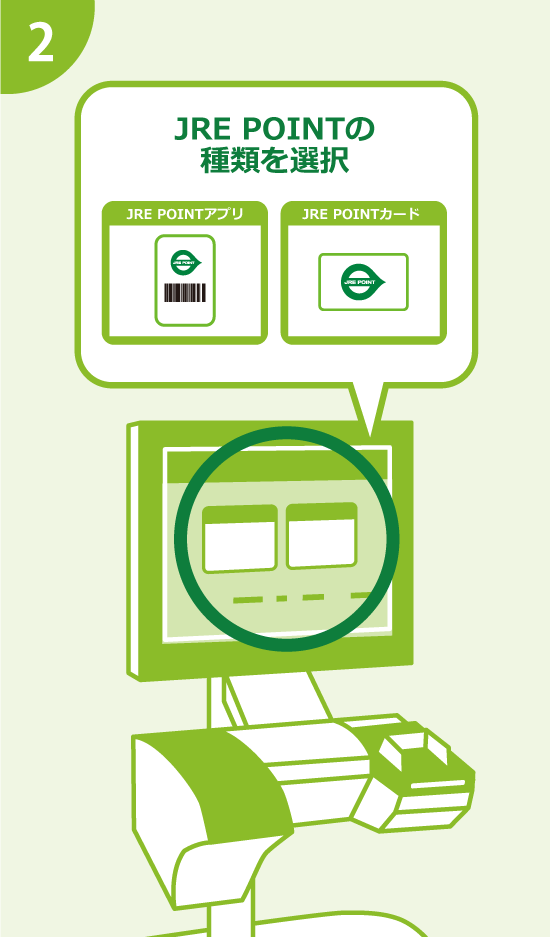 2.JRE POINTの種類を選択